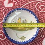 Saucer or small plate earthenware Charolles rooster pattern
