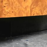 Jean-Claude Mahey coffee table for Roche Bobois, elm burl veneer, has