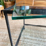 Table basse en verre et fer forgé design