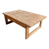 Table basse scandinave en pin, années 1970