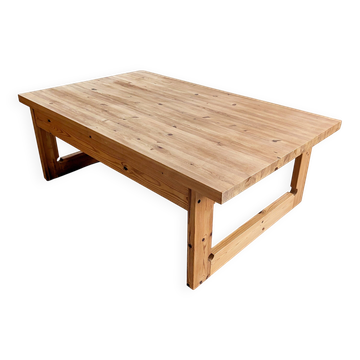 Table basse scandinave en pin, années 1970