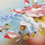 Flower-decorated painting