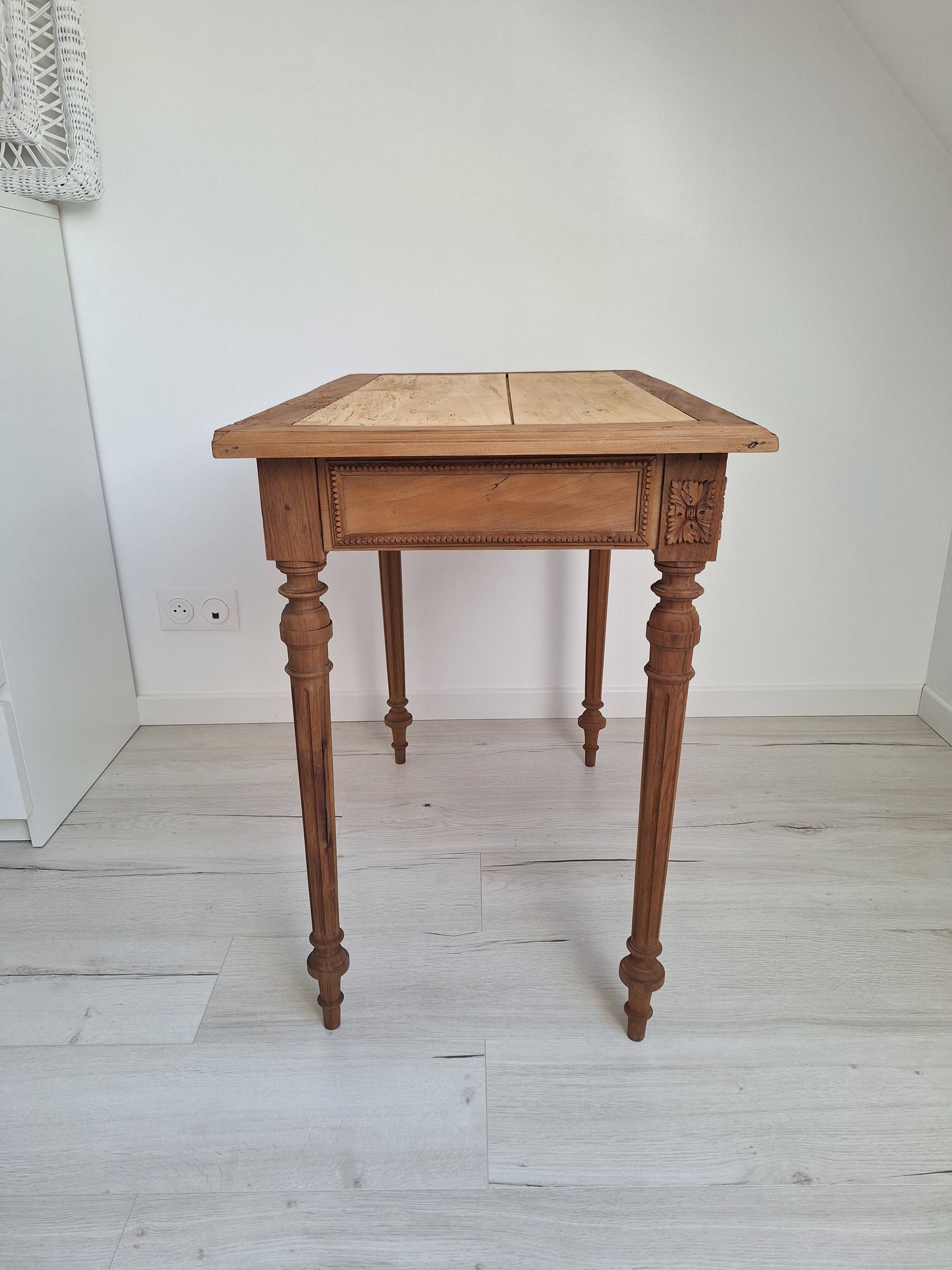 Antique solid wood desk – Late 19th century (1880-1900) – Restored