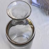 Glass and pewter screw carafe, early 20th century