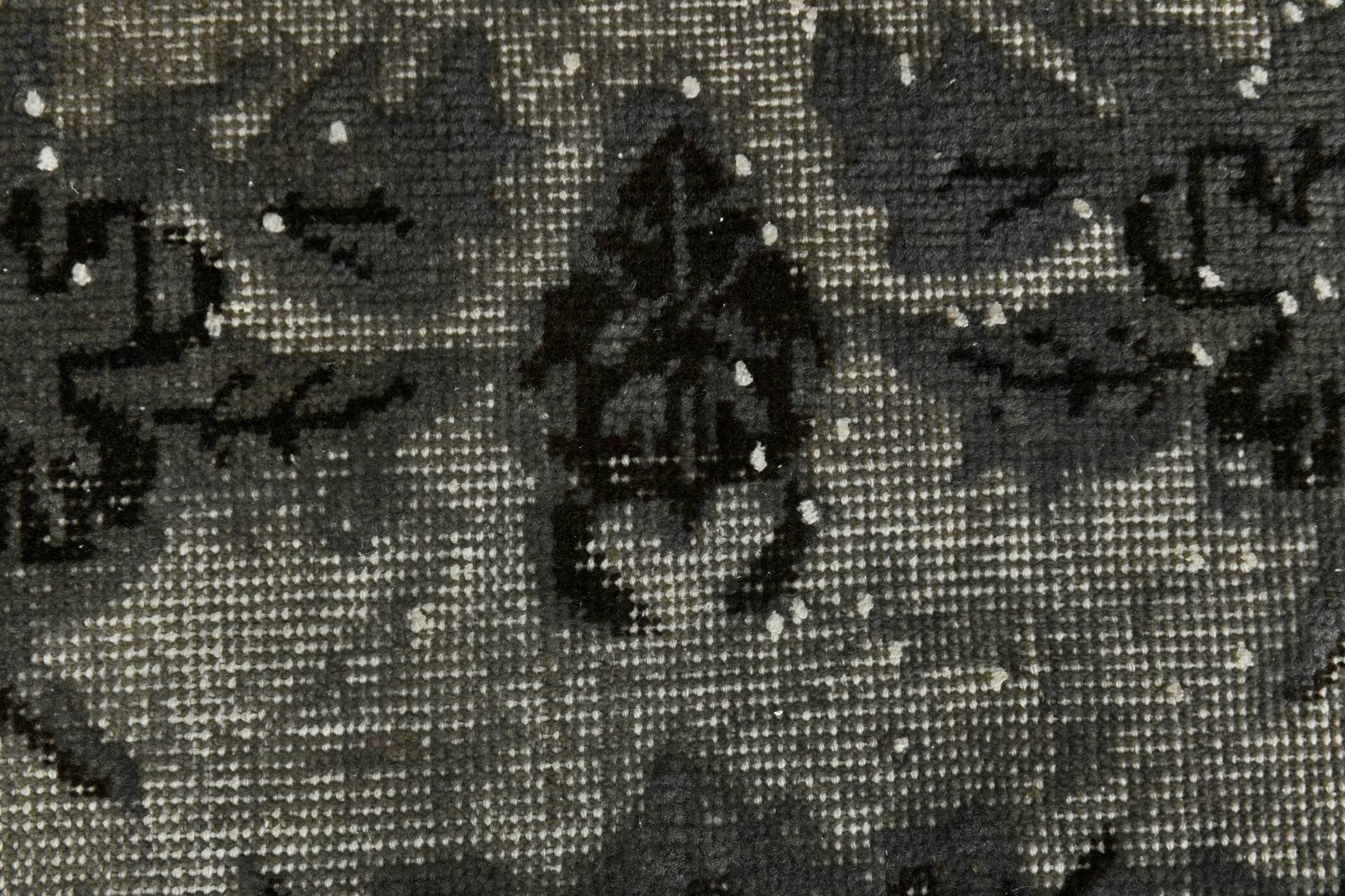 Gray & Black Oriental Vintage Rug, 220x317Cm