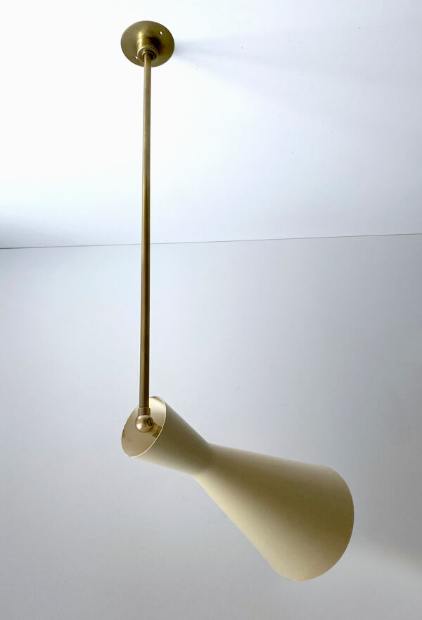 Paire de lampes de style italien années 50, fabrication contemporaine