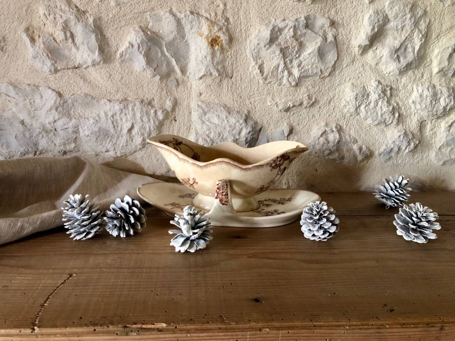 Jules Vieillard Bordeaux Ironstone Sauce Boat