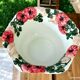 Vintage barbotine salad bowl signed GV