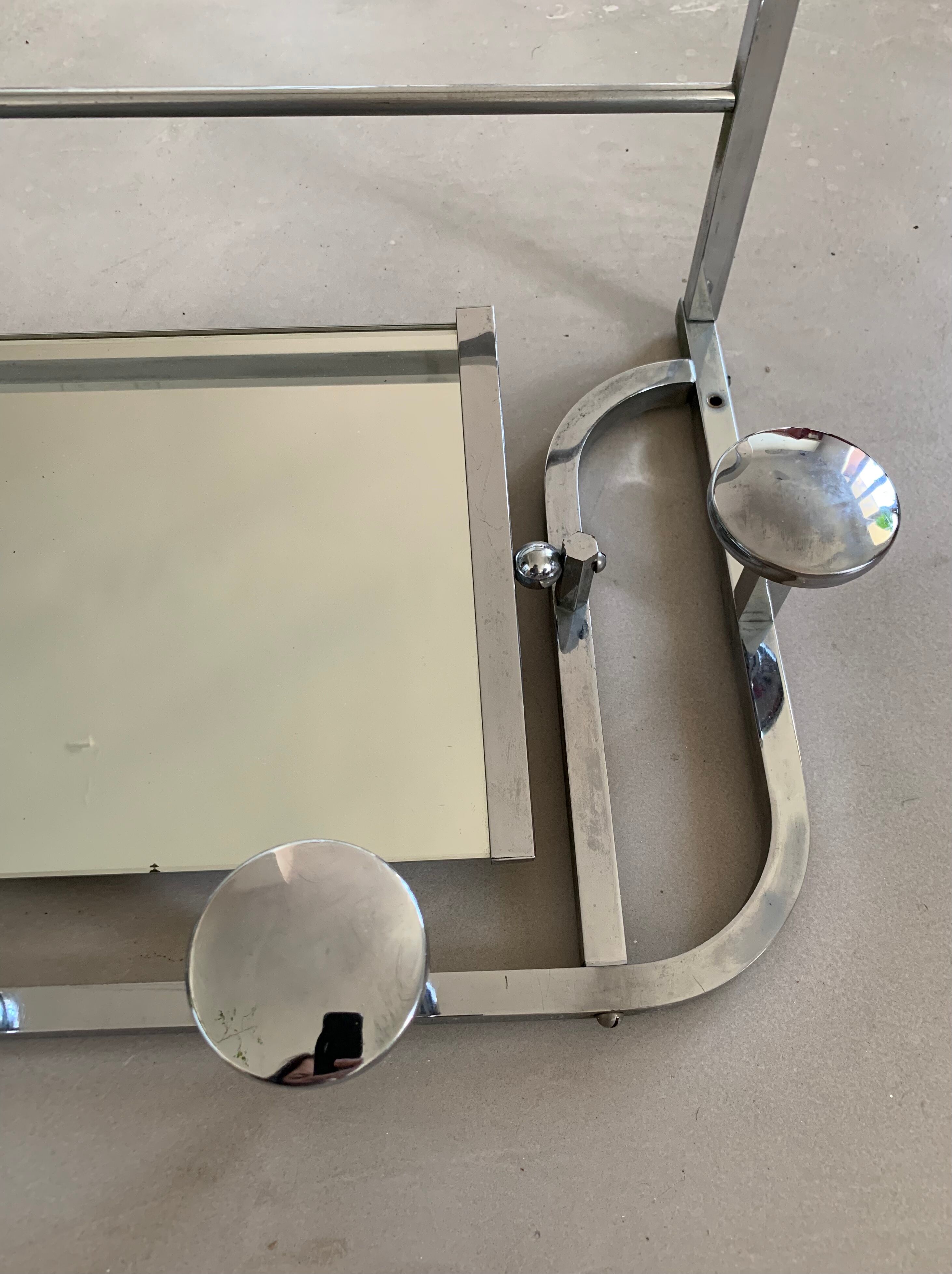 Old art deco-style wall mirror 63x33cm