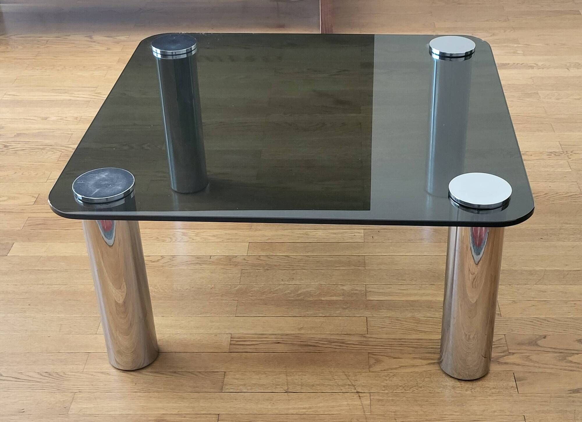 Marco Zanuso Coffee Table in Stainless Steel by Zanotta Vintage 1970