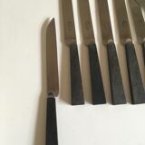 Set of 8 Art Deco knives in rosewood Robert Linzeler Paris