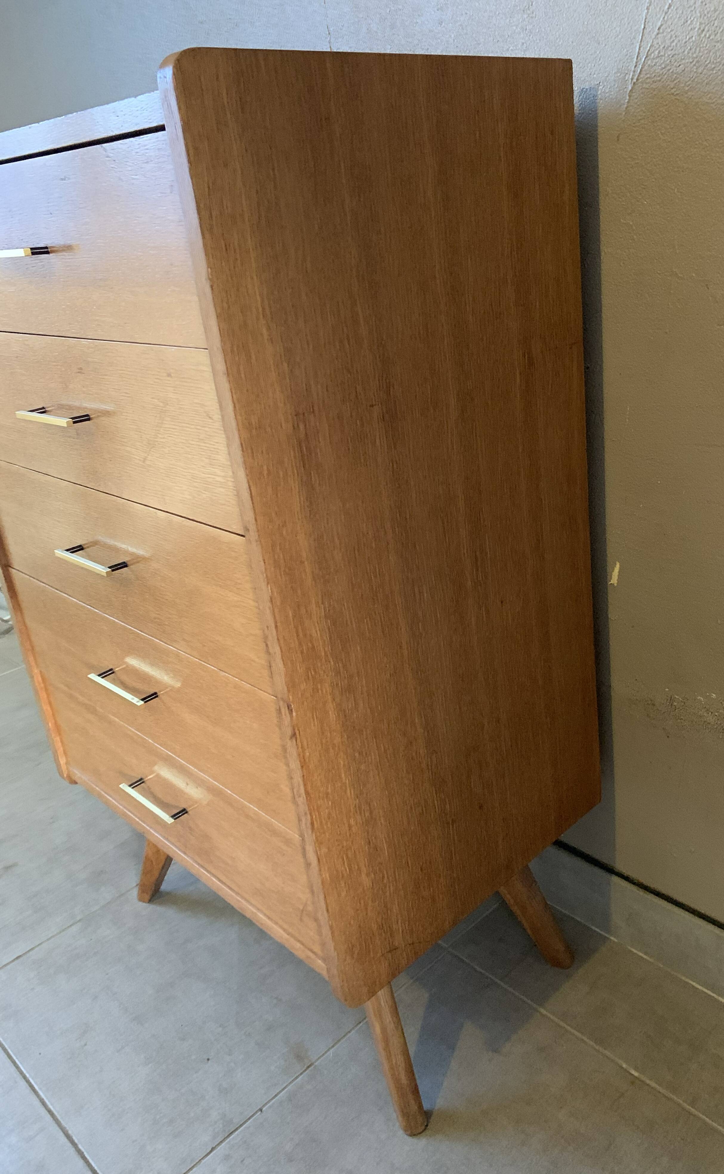 Vintage oak chiffonier from the 1950s