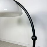 60s vintage black Serpente floor lamp by Elio Martinelli for Martinelli Luce