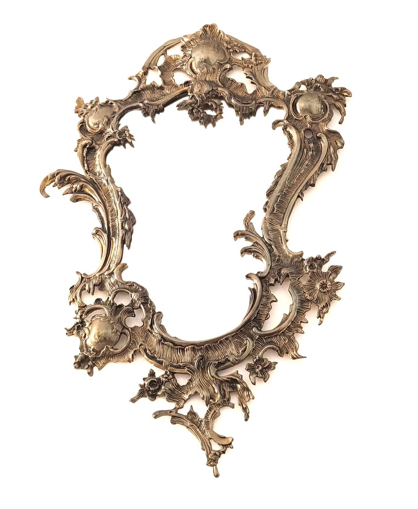 French bronze cornucopia mirror, first half of the 20th century.