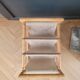 Vintage magazine rack made of bamboo, rattan and canvas