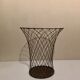 Vintage paper basketmade of brass thread