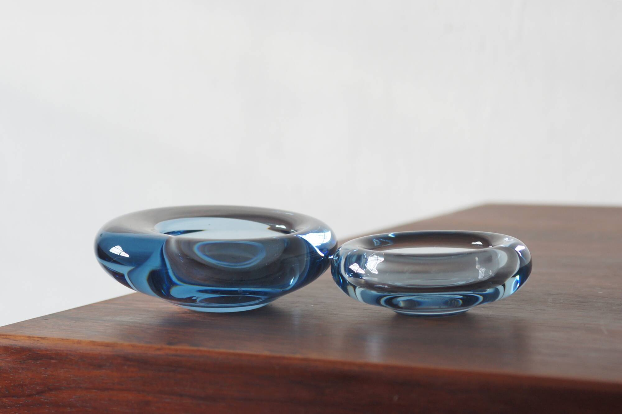 Glass Bowl design Per Lütken for Holmegaard, 1950s set of 2.
