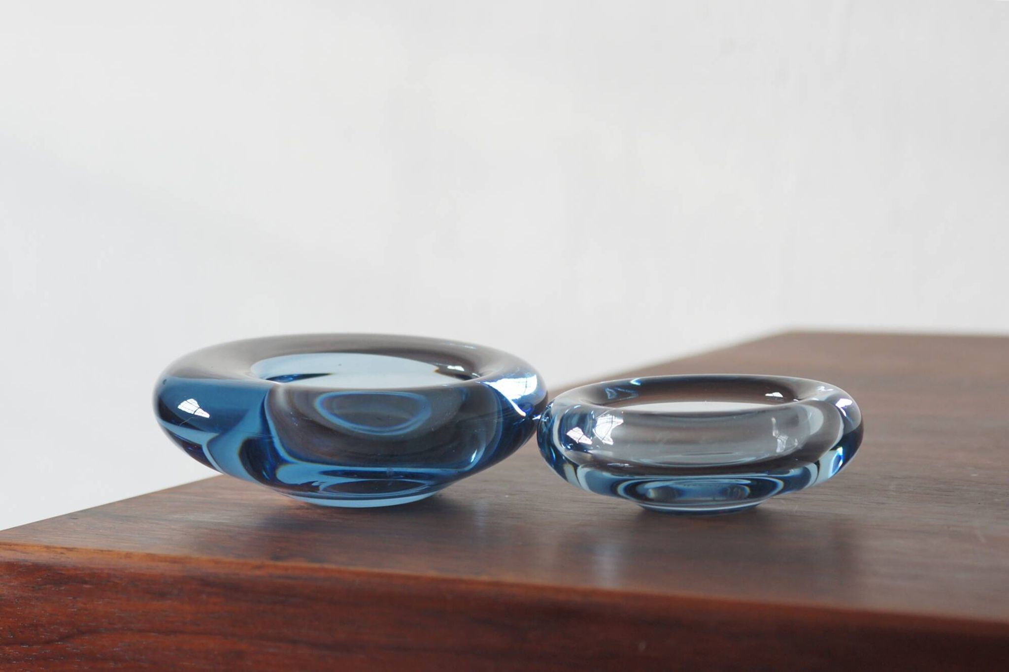 Glass Bowl design Per Lütken for Holmegaard, 1950s set of 2.