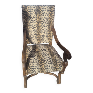Fauteuil ancien léopard