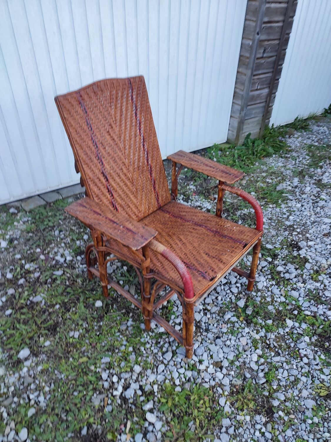 Rattan chaise longue 1900