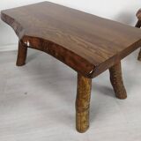 Brutalist coffee table and stools