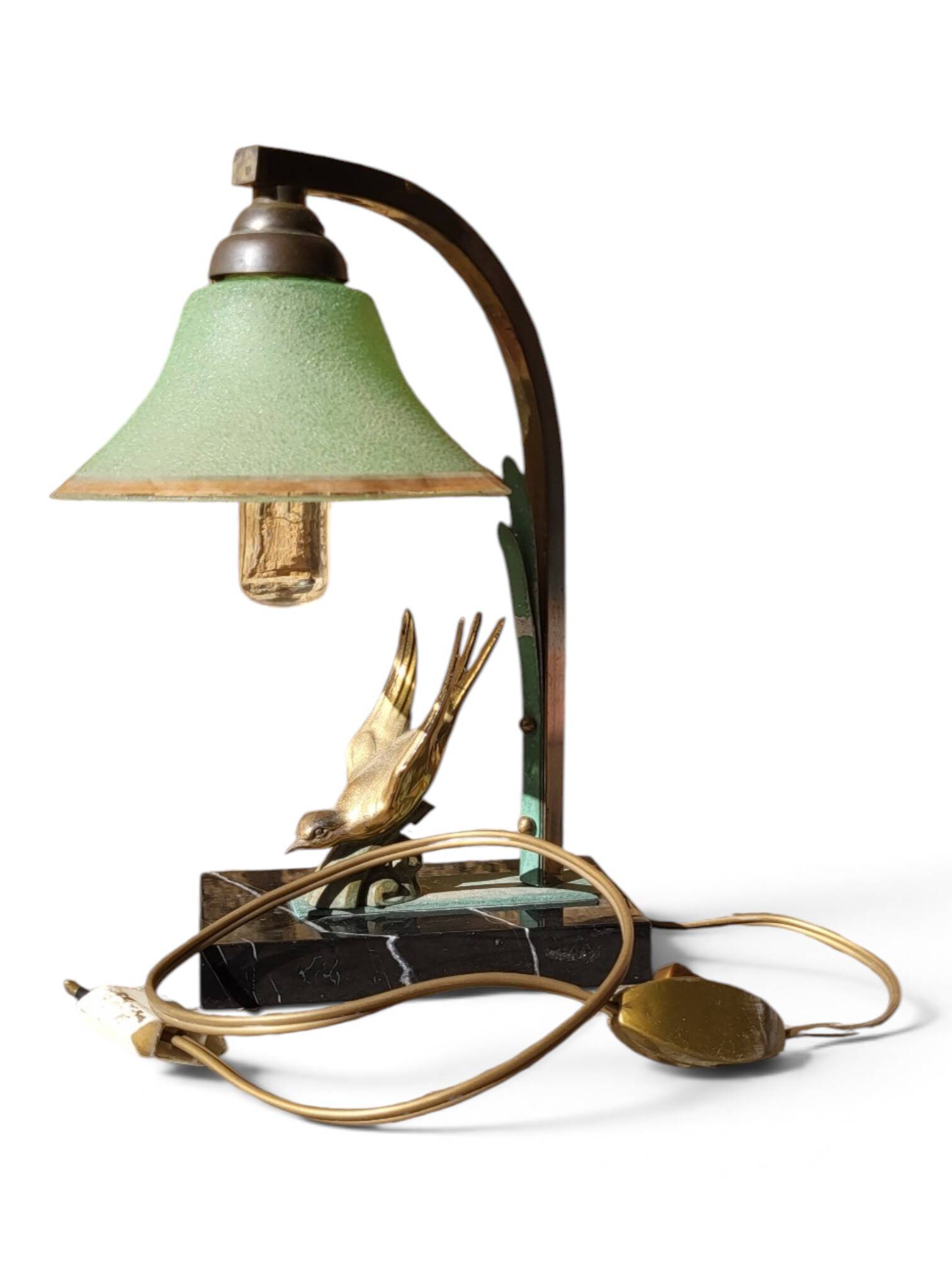 Lampe Art déco Marbre / régule