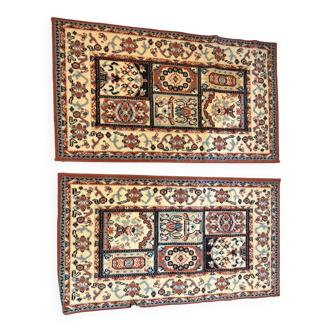 Pair of 2x Wool Ghom Oriental Berber Moroccan Rugs 100x60