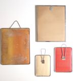Set of 4 rectangular barber mirrors, 1950s