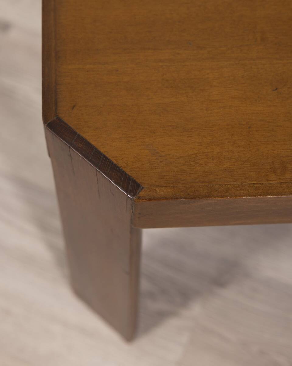 Vintage 1960s Walnut Coffee Table, Italian Design