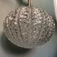 Vintage frosted glass pendant light by Dorian Leuchten