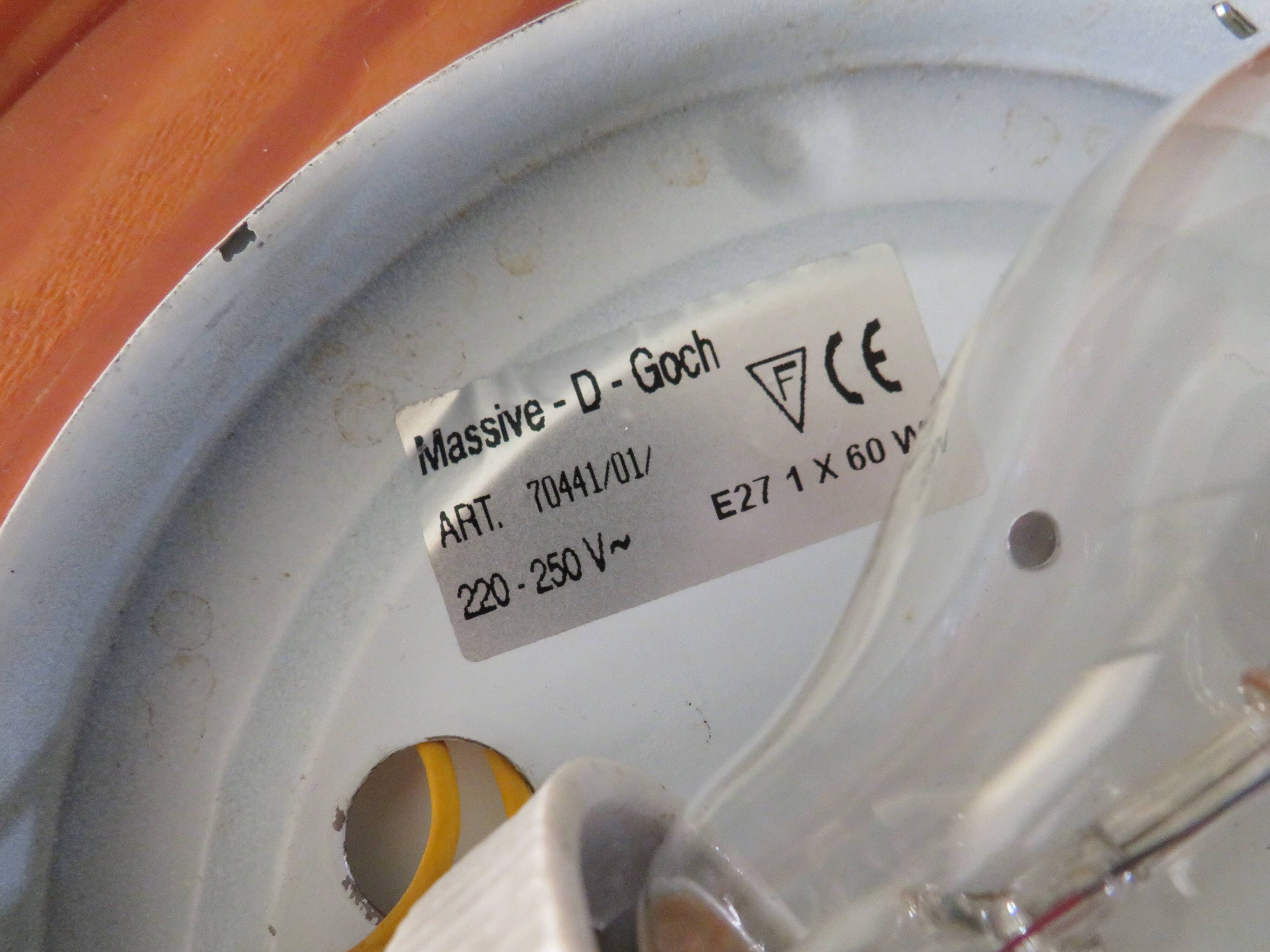 Pair of vintage wall lamps by Massive Belgium 1960