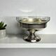 Art Deco, silver-plated metal fruit bowl with pedestal base, hallmarked, circa 1930