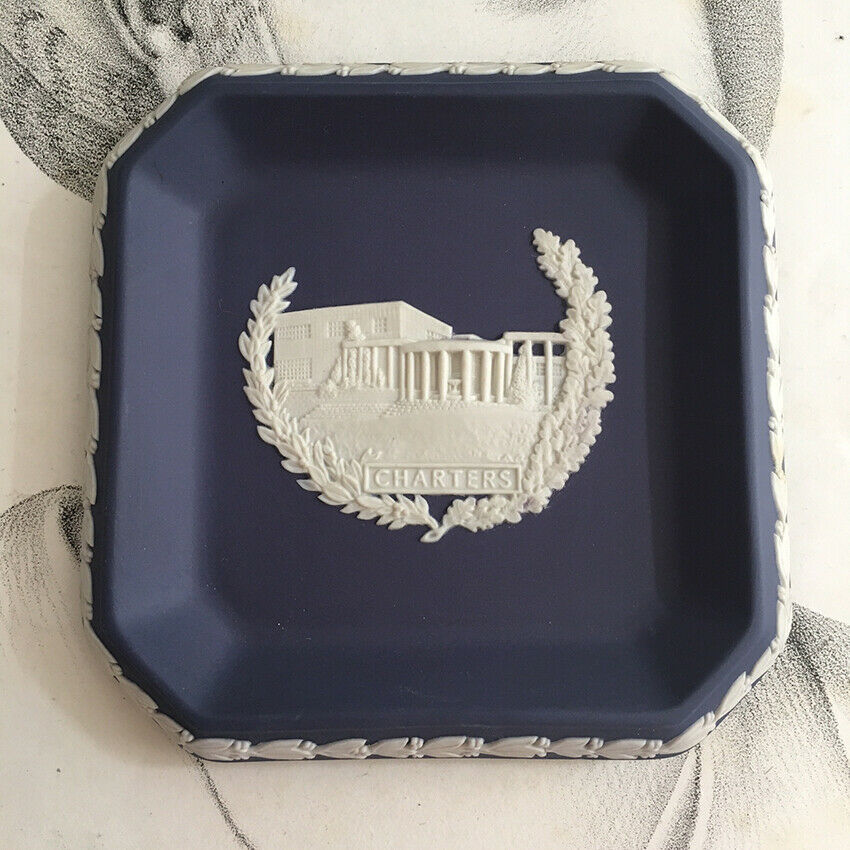 Cup Biscuit Bleu Marine Jasper Wedgwood De Beers Charters Navy Blue