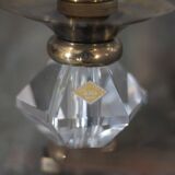 Art Deco wall sconce, brass and Sèvres crystal, light fixture.