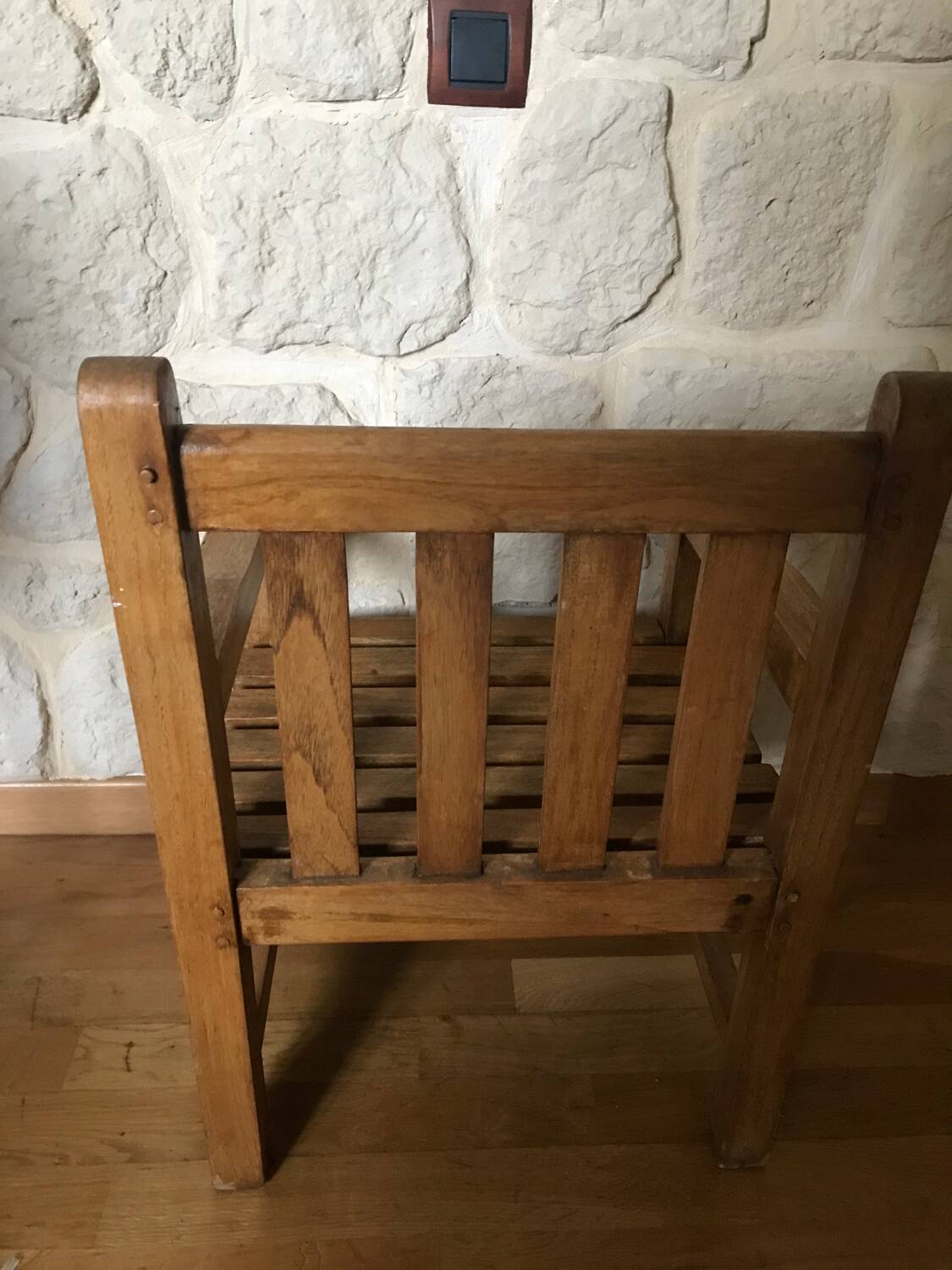 Wooden armchair for children