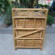 Old rattan wicker storage unit