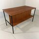 Independent teak and black steel desk by Günter Renkel, 1960s.