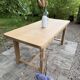 Table de ferme rénové 180cm double tiroir