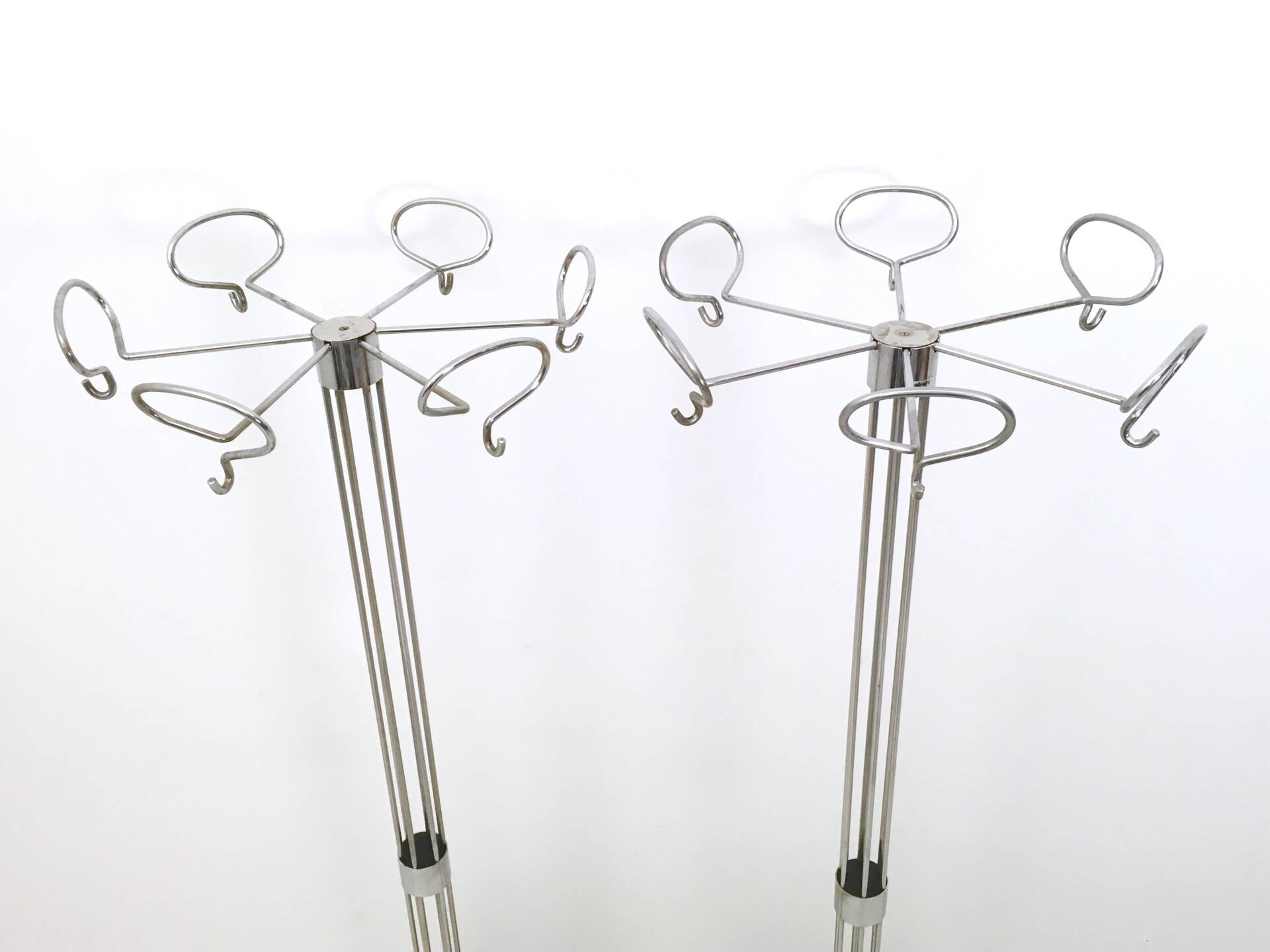 Minimalist Plated Metal Coat Rack by Valenti, Italy