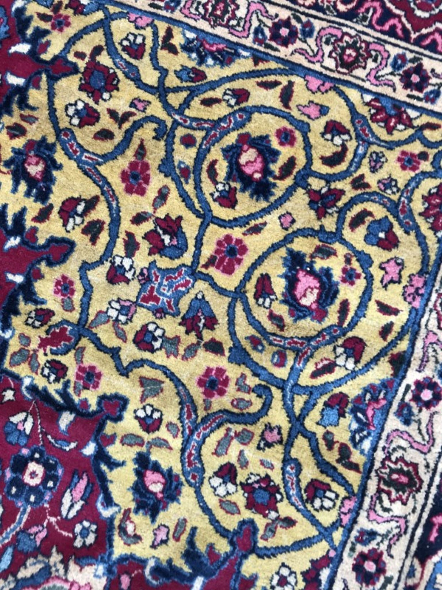 Splendid big old carpet Persian Kirman end handmade 325 X 400 CM