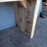 Patinated natural solid wood bench 180cm