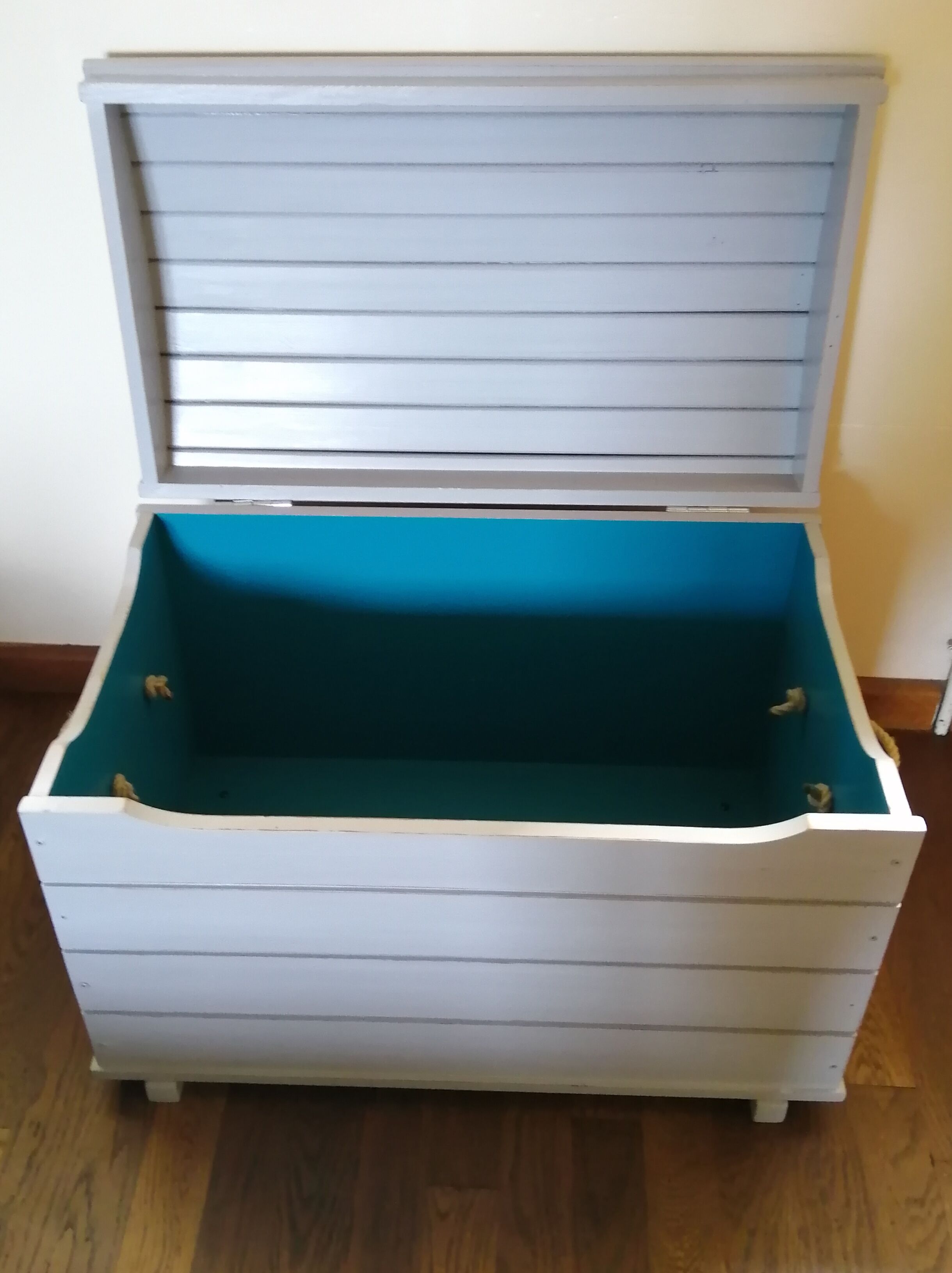 Aged patinated storage chest