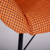 Fauteuils orange tchèques du milieu du siècle, années 1960
