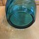Vintage LUMINARC Green Moulded Glass Vase Made in France #E361