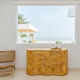 Commode « feuilles » en rotin