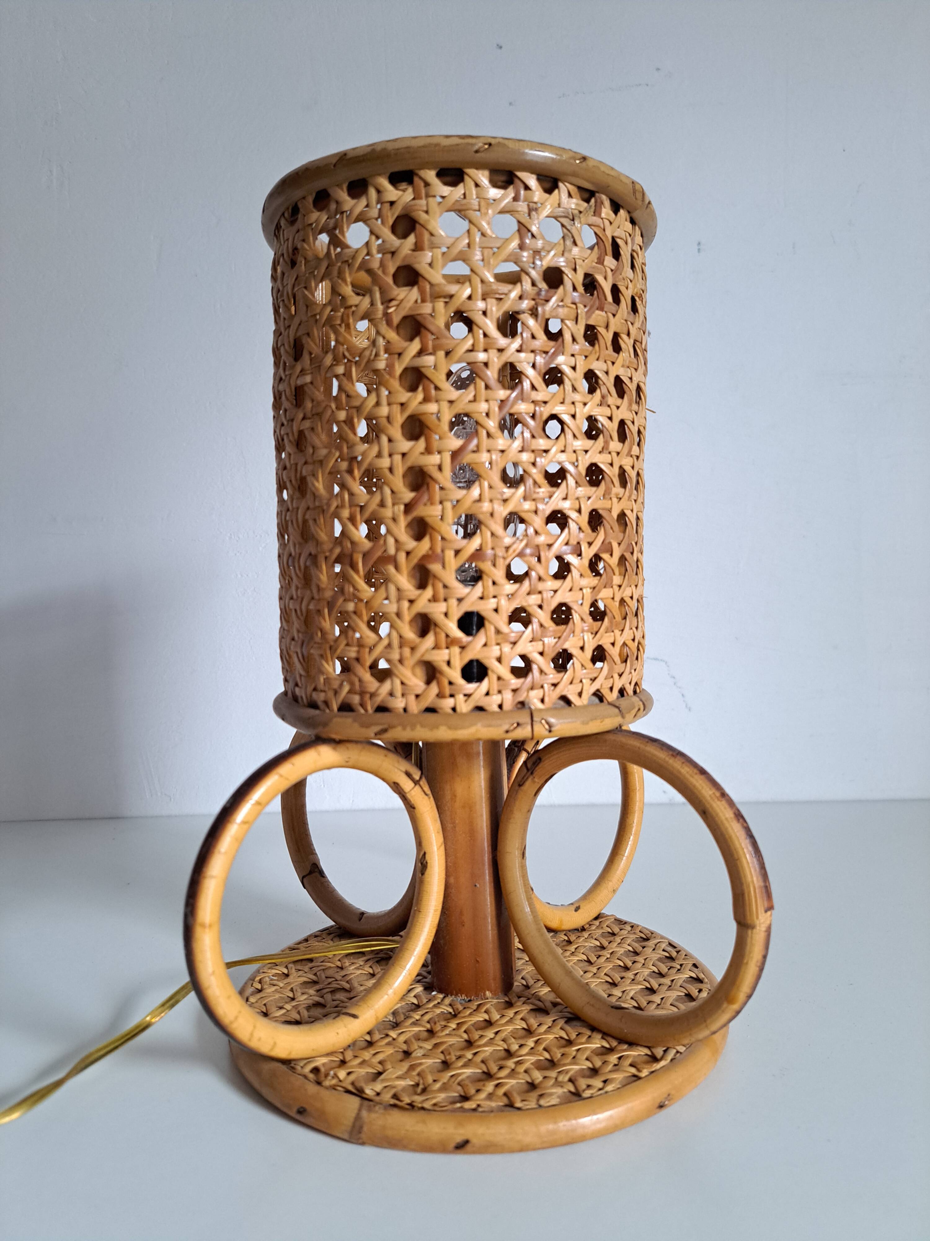 Bamboo bedside lamp and canning