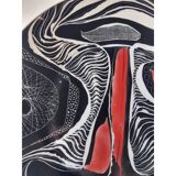 Hanna Modrzewska Nowosielska, decorative plate, 1960s.