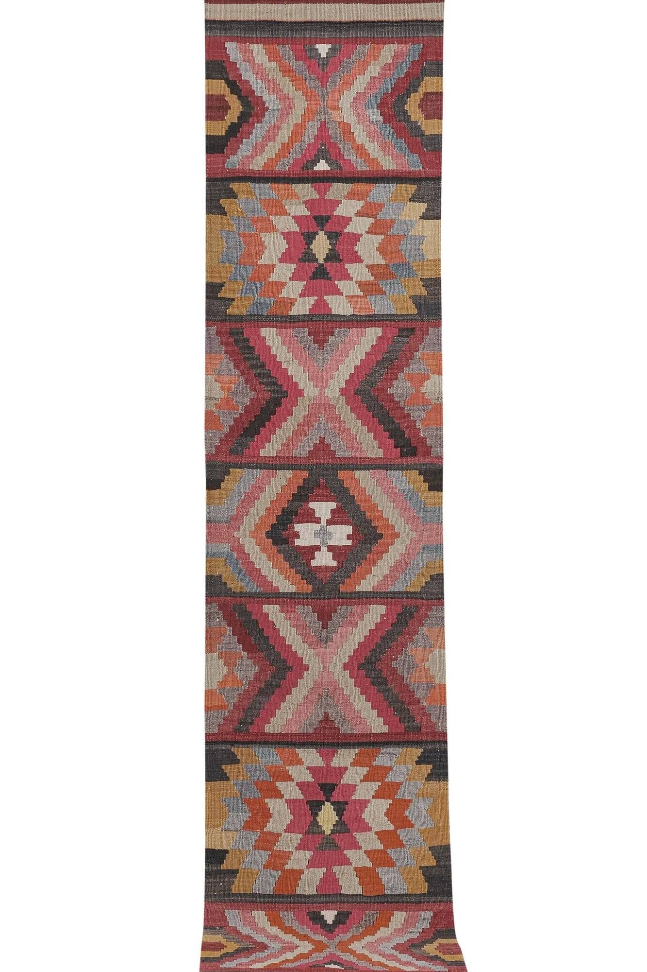 Vintage Turkish hallway rug 78x365 cm