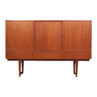 Enfilade haute en teck, design danois, années 1960, production Danemark