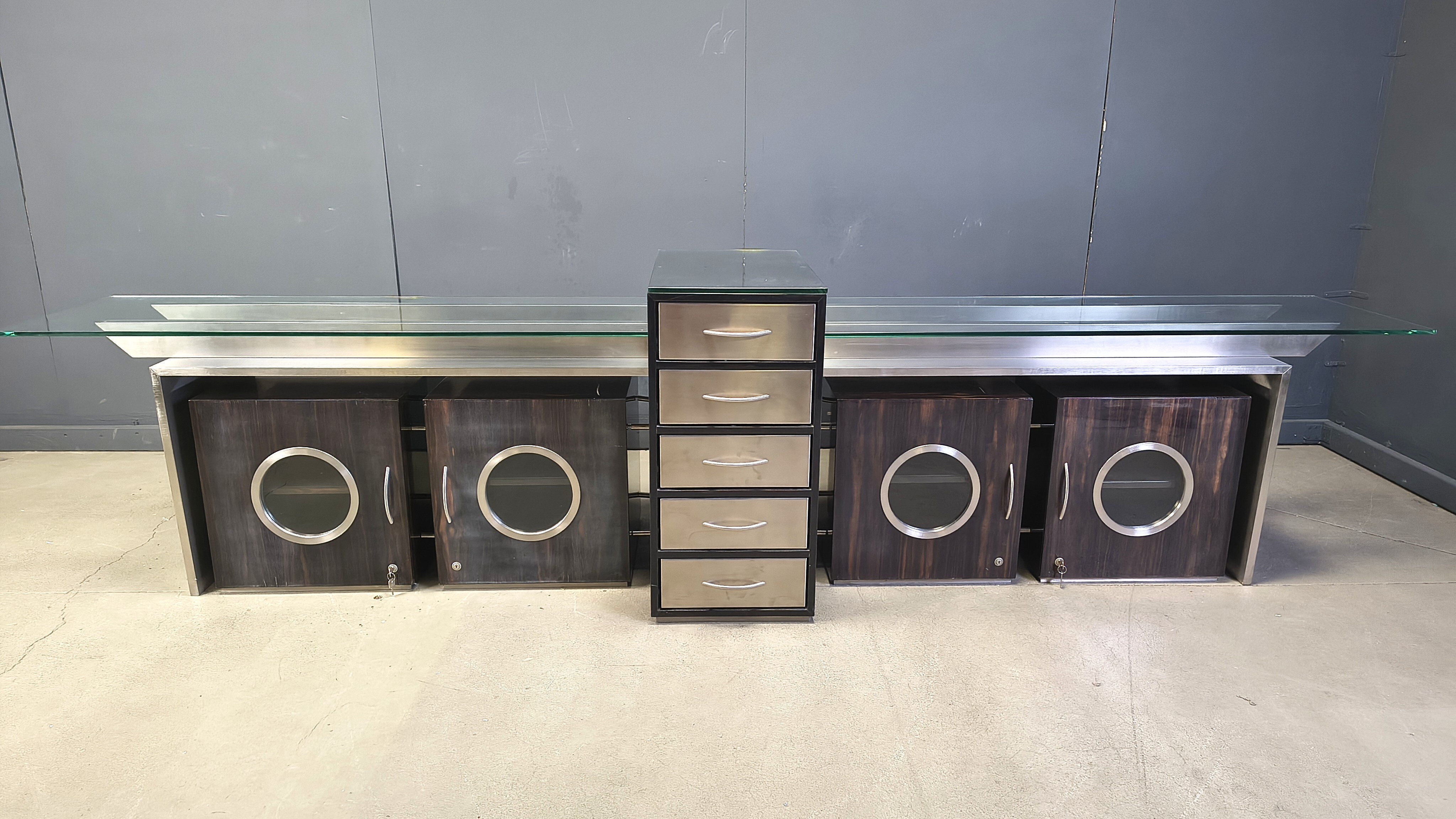 Postmodern custom made credenza, Belgium, 1970s